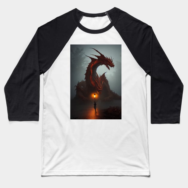 halloween double headed monster dragon Baseball T-Shirt by ai1art